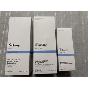 The Ordinary Body & Face Care Set Acne Treatment 3 Full Size Products NIB